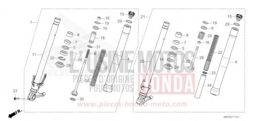 FORCELLA ANTERIORE (CB500FAN/P) CB500FAN di 2022